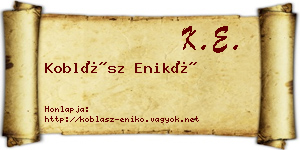 Koblász Enikő névjegykártya